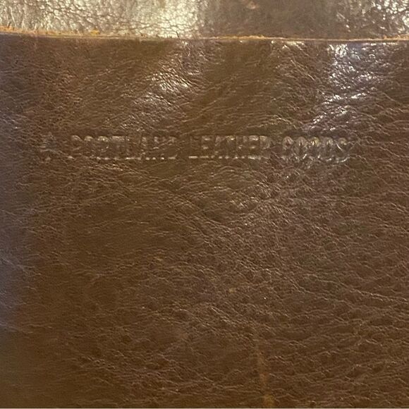 Portland Leather Goods Brown Crossbody Tote Handbag - Picture 4 of 8